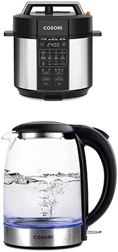 Electric Pressure Cooker 6QT &  Electric Kettle with Stainless Steel Filter and Inner Lid1