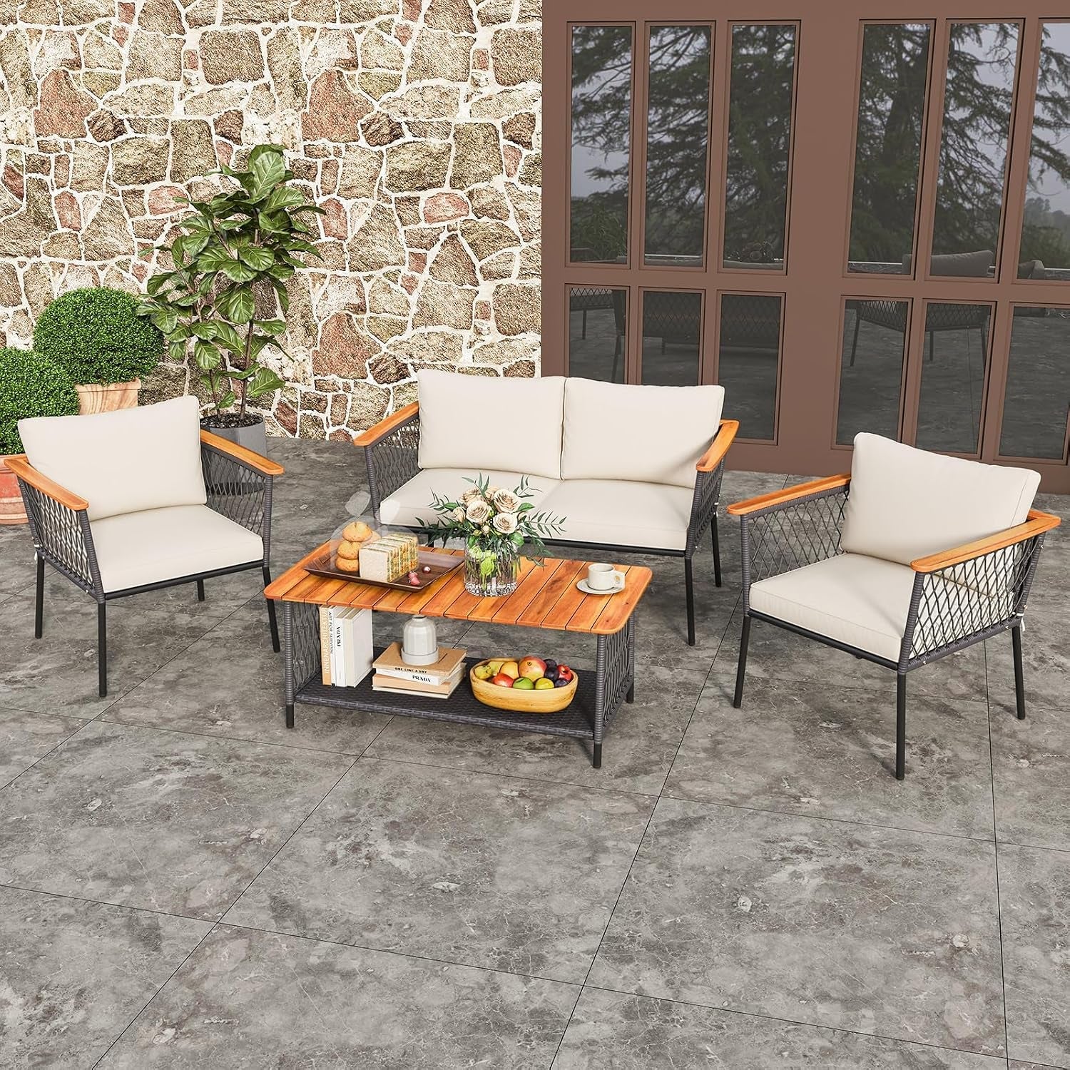 4-piece-patio-furniture-set-patiojoy-rattan-chair-set-w-2-tier-coffee-table-acacia-wood-armrests-tabletop-soft-seat-back-cushions-outdoor-wicker-conversation-set