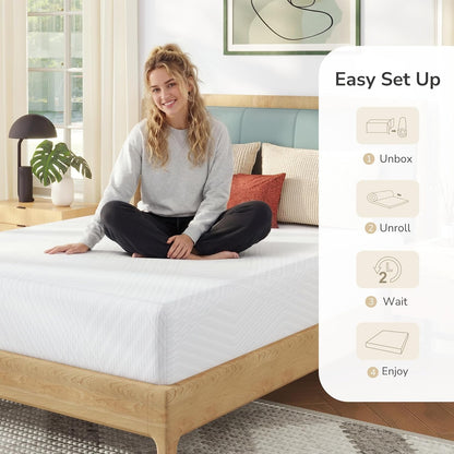 10 Inch Queen Mattress in a Box Green Tea Memory Foam Medium Firm8