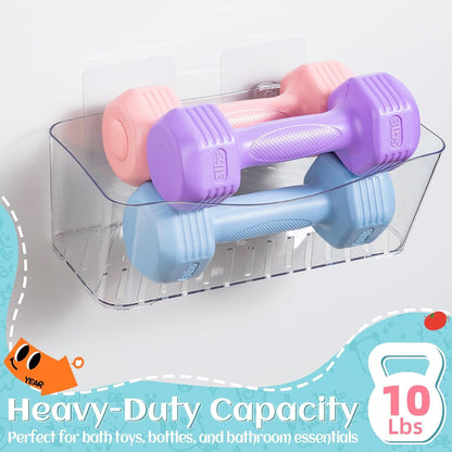 2 Pack Bath Toy Storage Holder, Clear Bath Toy Organizer (2 US Gal)7