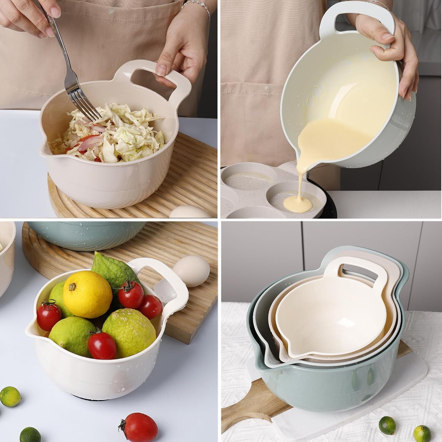 mixing-bowls-4-piece-nesting-plastic-mixing-bowl-set-with-pour-spouts-and-handles-non-slip-bottom-and-measurement-markings-light-green