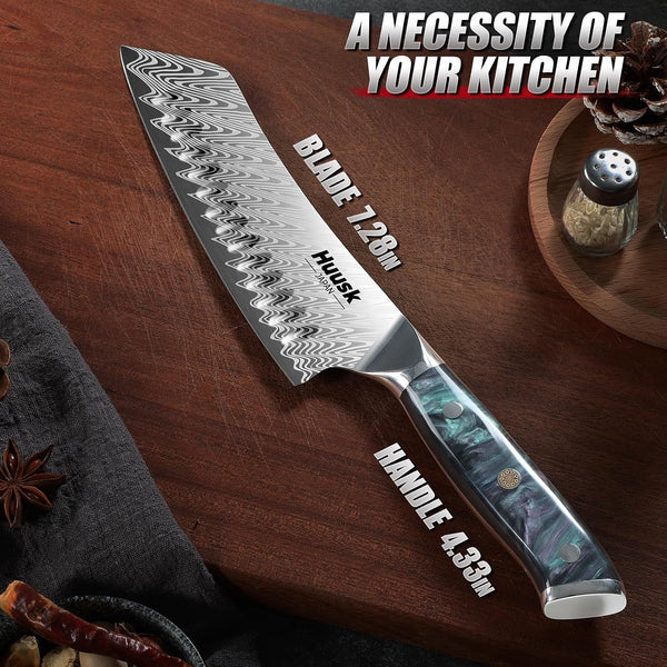 Japanese Santoku Knife 7" - Professional Chef Knife for Kitchen7