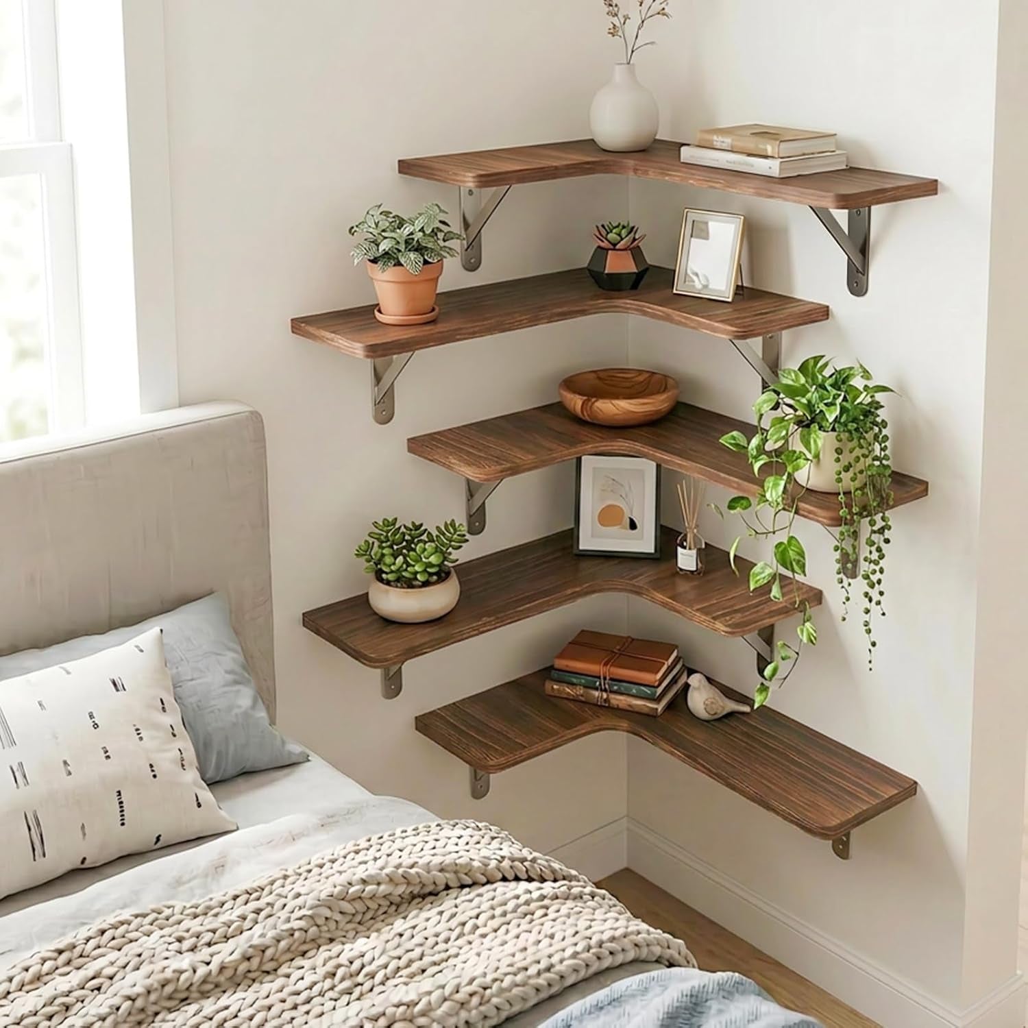 conner-floating-shelves-for-wall-decor-dark-carbonized-black-5pcs-solid-wood-shelf-with-metal-brackets-holds-40-lbs-optimizes-corner-storage-fits-bathroom-kitchen-bedroom-living-room