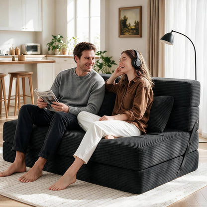 Convertible Sofa Bed,Loveseat Folding Floor Futon Sleeper Sofa Couch Bed2