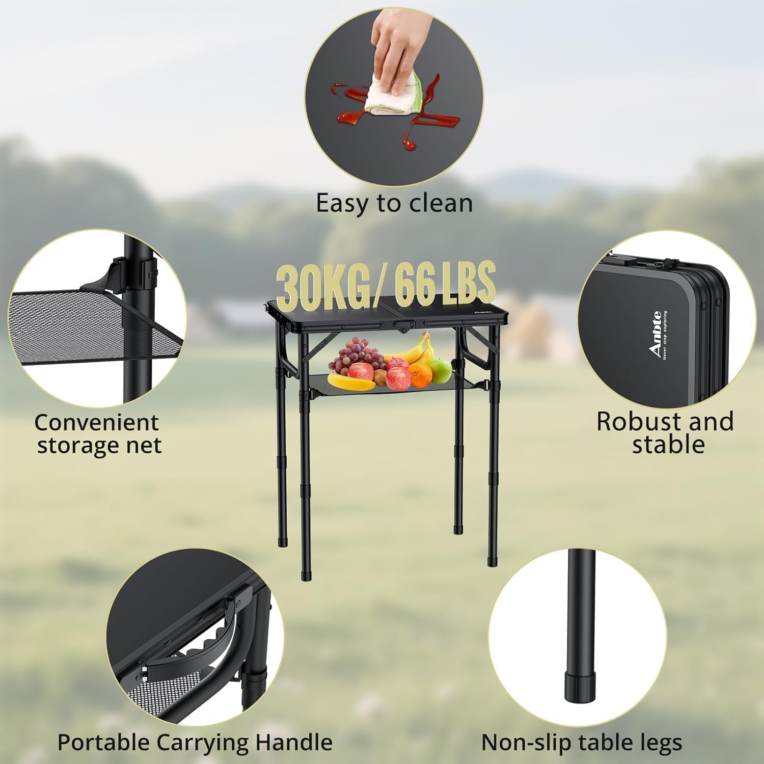folding-camping-table-24x-16-adjustable-height-small-folding-table-with-storage-net-aluminum-compact-folding-table-lightweight-portable-table-for-outdoor-travel-cooking-picnic-pure-black