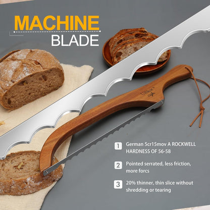Sourdough Bread Knife, Bread Slicer for Homemade, 16" Wooden Bread Cutter4