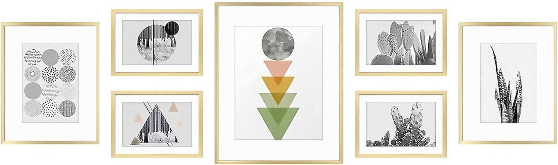 7-pack-gold-aluminum-frame-with-white-mat-real-glass