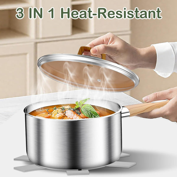 Stainless Steel Cookware Set 13PCS, Pots and Pans Set, Induction Cookware, Kitchen Cooking Set, Heavy Duty, Tri-Ply Base, Dishwasher Safe5