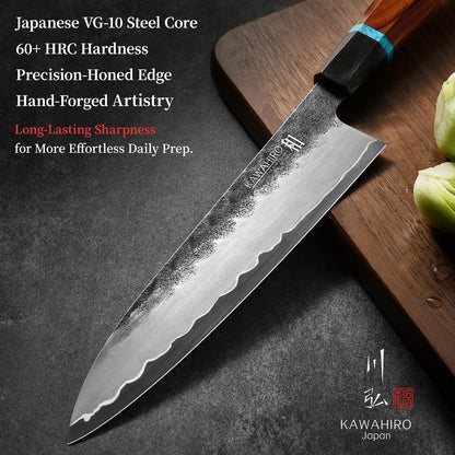 8.27 Inch Japanese Chef Knife, Hand-Forged VG10 for Precise Cuts3