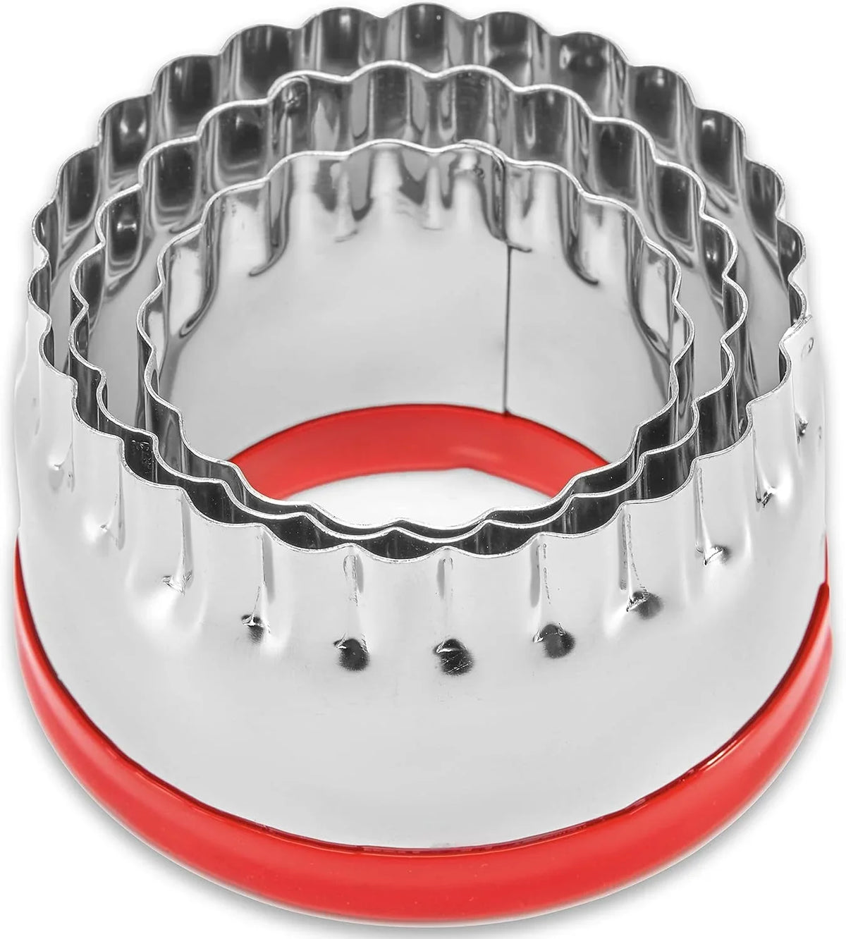 3pcs-fluted-round-cookie-cutters-2-2-6-3-heavy-duty-food-grade-stainless-steel-mini-biscuit-cutter-unique-design-with-protective-red-top-pvc