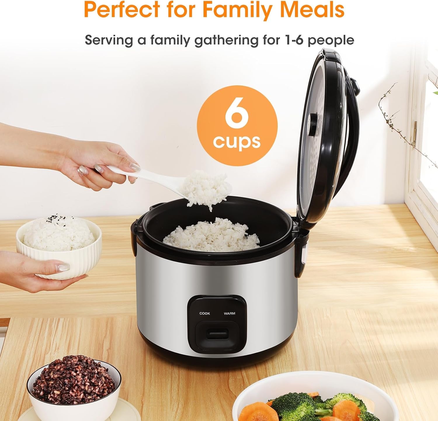 small-rice-cooker-6-cups-uncooked-with-steaming-basket-stainless-steel-exterior-removable-non-stick-inner-pot-for-soups-stews-grains-oatmeal-compact-one-touch-auto-keep-warm