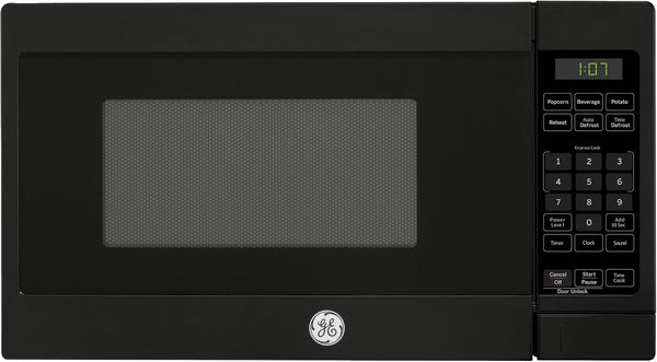 GE Countertop Microwave Oven, 700 Watt, 0.7 Cu. Ft., Black, GCHK07N1WBB | 4 Convenience Cook Settings, One-Touch Controls, Child Lock Technology, Glass Turntable, for Kitchen, Dorm, Office, Apartment1