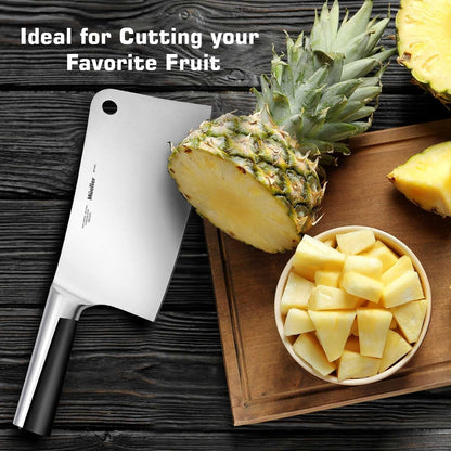 7-Inch Meat Cleaver Butcher Knife, German High Carbon Steel7