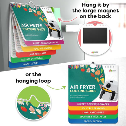 Air Fryer Cheat Sheet Magnets Booklet - Air Fryer Cookbook for Beginners - Air Fryer Liners - Air Fryers Kitchen Gifts Gadgets 2026 - Air Fryer Accessories Cook Books Kitchen+Gadgets Cooking Guide5