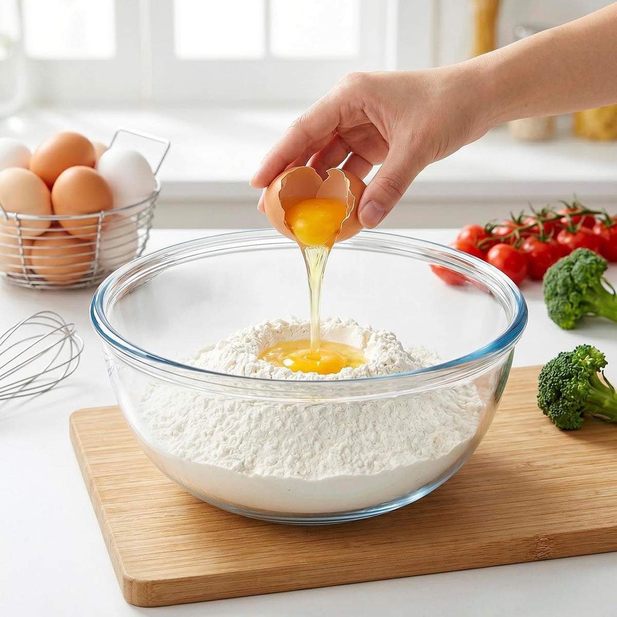 4-pcs-kit-6-qt-large-glass-mixing-bowl-with-lid-baking-mat-dough-cutter