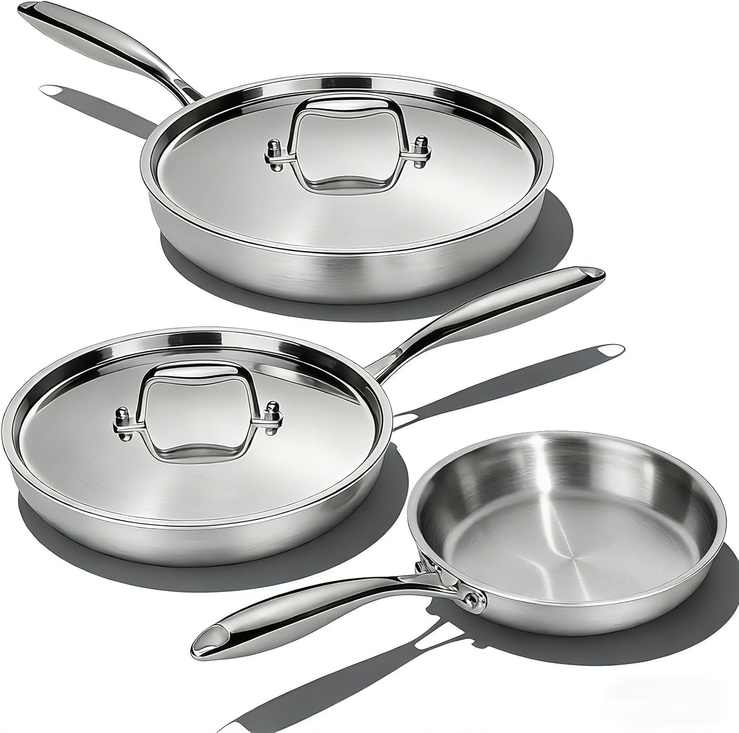stainless-steel-frying-pan-set-with-lid-3pcs-skillet-set-includes-8-10-12-5-ply-stainless-clad-heavy-duty-professional-cookware-set-fast-even-heat-dishwasher-and-oven-safe