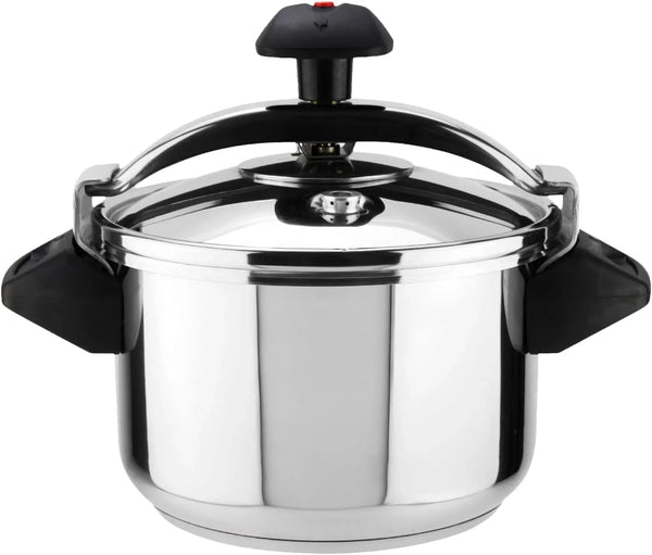 Inoxtar 6.3-Quart Stainless Steel Pressure Cooker, Progressive Locking System, 8 PSI High-Pressure Cookware, Induction Compatible1