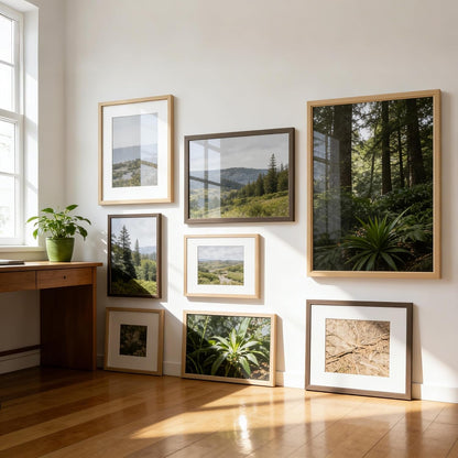 8X12 Picture Frame Mat to 6X8 Frame Wood Natural,2 Pack9