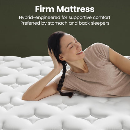 Firm King Mattress - 14 Inch Hybrid King Size Mattress with Low Motion Transfer and Orthopedic Lumbar Support - Certipur-Us Certified Non-Toxic Materials3