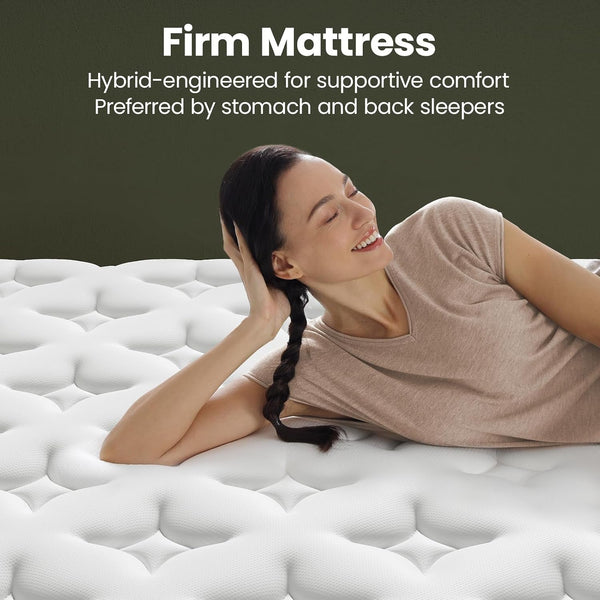 Firm King Mattress - 14 Inch Hybrid King Size Mattress with Low Motion Transfer and Orthopedic Lumbar Support - Certipur-Us Certified Non-Toxic Materials3