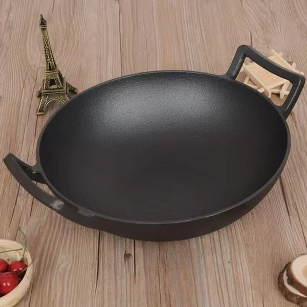 Cast Iron Wok with Lid (Wok with Lid 12 Inch) | Cast Iron Wok6