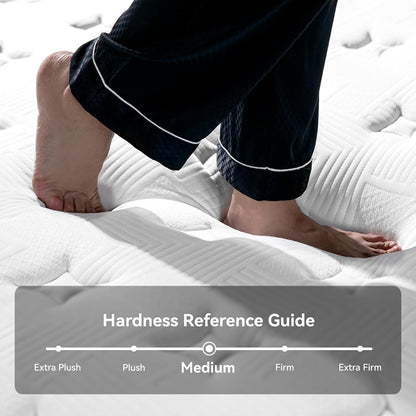 Queen Mattress, 10 Inch Hybrid with Memory Foam, Cooling Gel, Medium Firm6