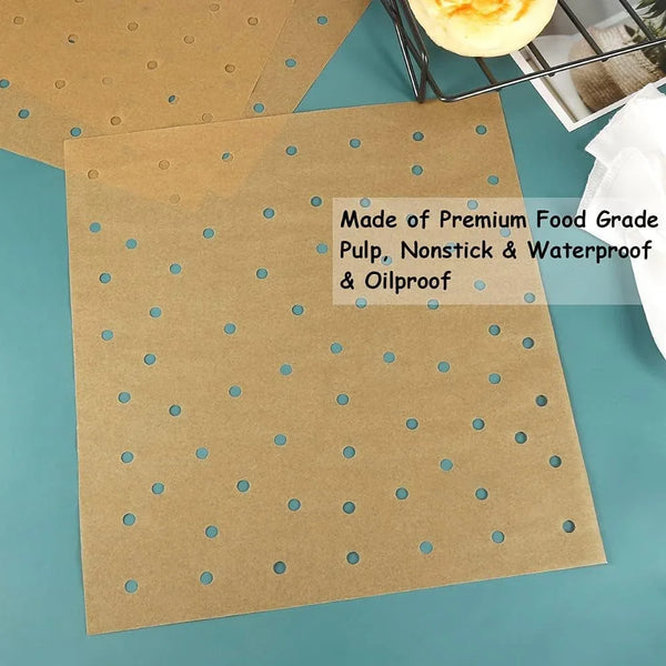 11X12 Inch Air Fryer Oven Liners, Airfryer Parchment Paper | Pre-Cut Rectangular Perforated Disposable Air Fryer Liners for Ninja Airfryer Toaster Ovens SP151 SP101, XL Airfryer,100Pcs4