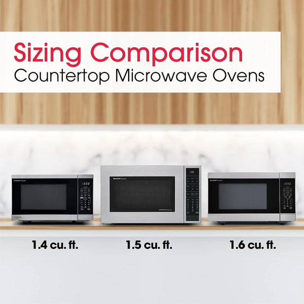 SMC1585KS Convection Countertop Microwave Oven with Removeable 15.4" Carousel Turntable, 1.5 Cubic Feet, 900 Watt, Sensor Cooking, Stainless Steel | 1.5 Cubic Feet, 900 Watt, Removeable 15.4" Carousel Turntable, Sensor Cooking8