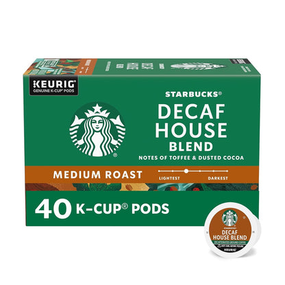 Starbucks K-Cup Coffee Pods, Decaf House Blend Medium Roast, 40 Count1