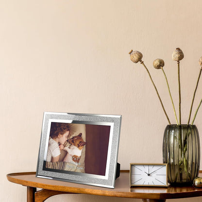 12 Pack 5X7 Picture Frame, Sparkle Glass Photo Frames 5 by 7 for Tabletop, Horizontally or Vertically6