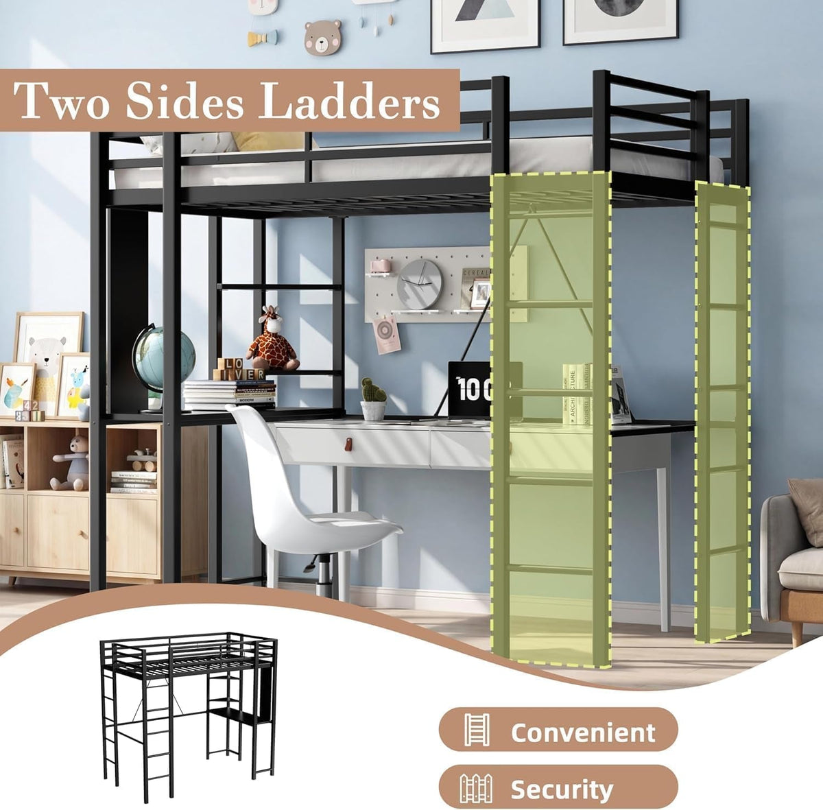 full-size-loft-bed-with-desk-13-guardrails-noise-free-black