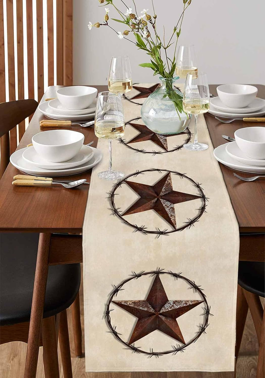 texas-western-star-rustic-table-runner-cotton-linen-small-36-inche-barn-star-dresser-scarves-kitchen-coffee-dining-farmhouse-cowboy-tablerunner-for-country-home-living-room-holiday-dinner-scarf-decor