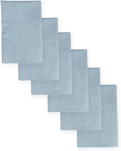Two-Toned Napkin Set, Stone Blue, 100% Cotton, Napkin Size 18X18 Inch, Suitable for Formal Dining, Everyday Meals, Thanks-Giving and Other Casual Occasions. Pack 6 Pieces.1
