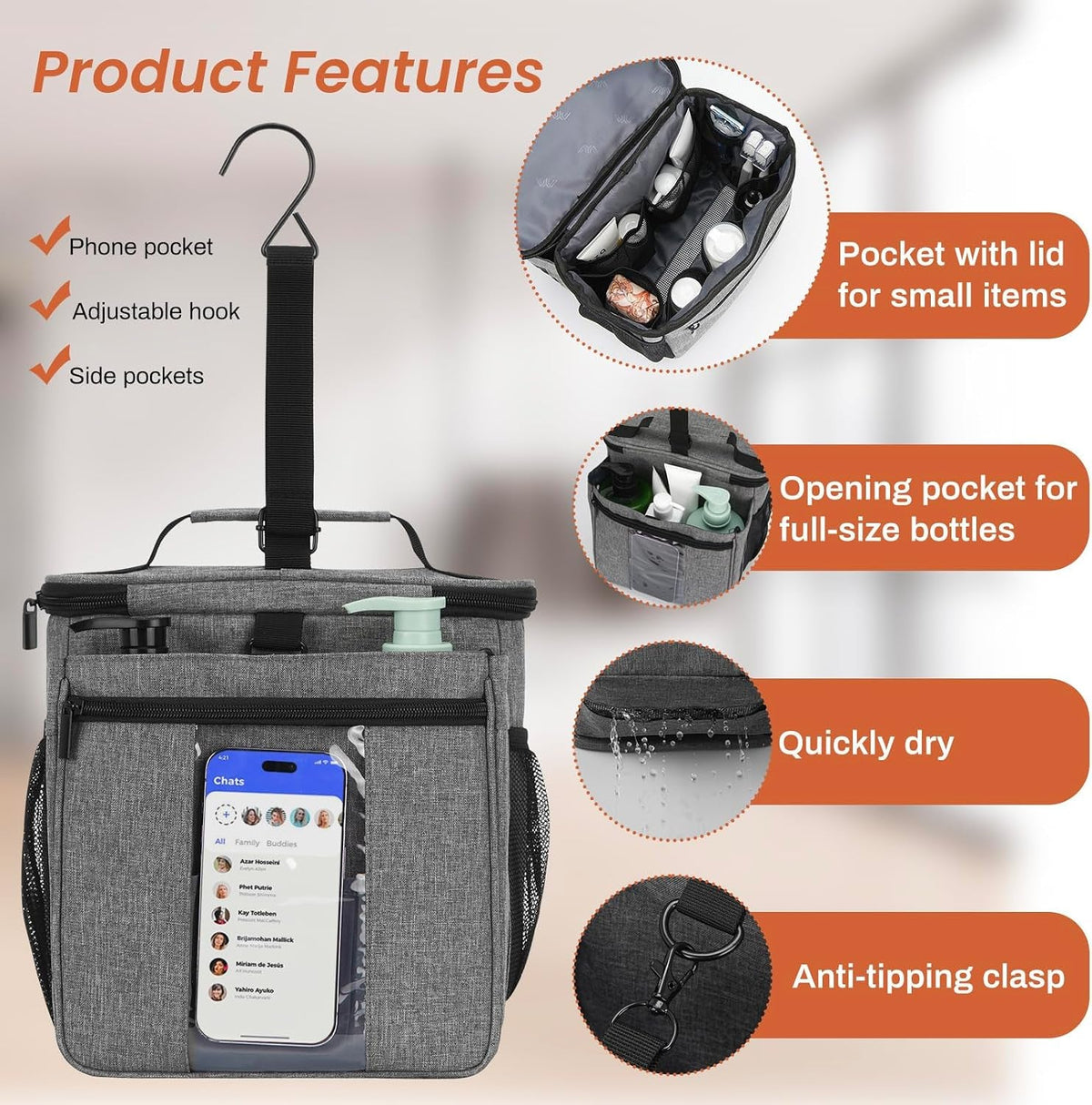 shower-caddy-portable-quick-dry-mesh-dorm-shower-bag-men-women-2-compartment-college-dorm-room-essentials-for-guys-girls-hanging-shower-organizer-for-camping-gym-gray