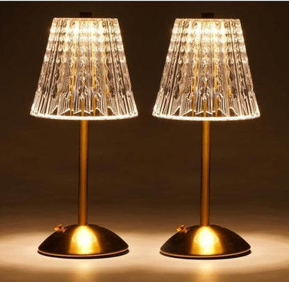 2 Pack Cordless Lamps Crystal Table Lamps,Rechargeable Touch Lamp1
