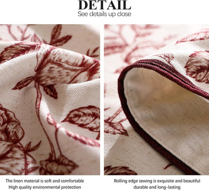 Designer French Linen round Tablecloth,Diameter 55"-Harmony5
