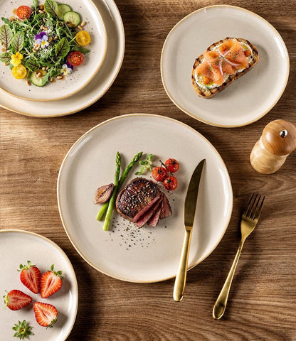 Ceramic Dinnerware Sets for 6, 18Pcs Plates and Bowls Sets Dishes3