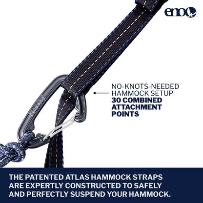 Atlas Suspension System - Tree Strap for Hammock - Accessories for Camping, Hiking, and Backpacking - Black/Royal2