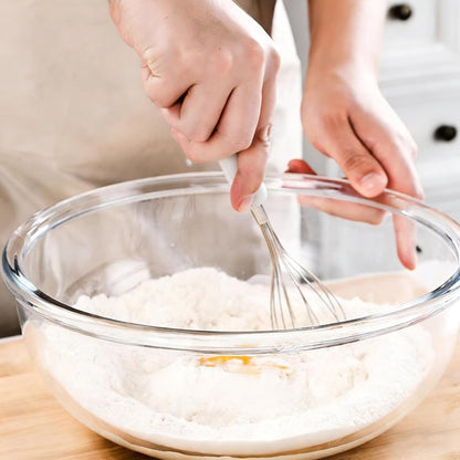 11.6In Wide 6.3Qt Extra Large Glass Bowl, Glass Salad Bowl Mixing Bowl for Sourdough Bread Dough Making Marinating Meat Glass Mixing Bowl for Kitchen Serving Baking Cooking5
