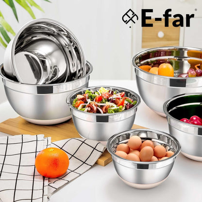 Stainless Steel Mixing Bowls with Lids Set, 5-Piece, Khaki8