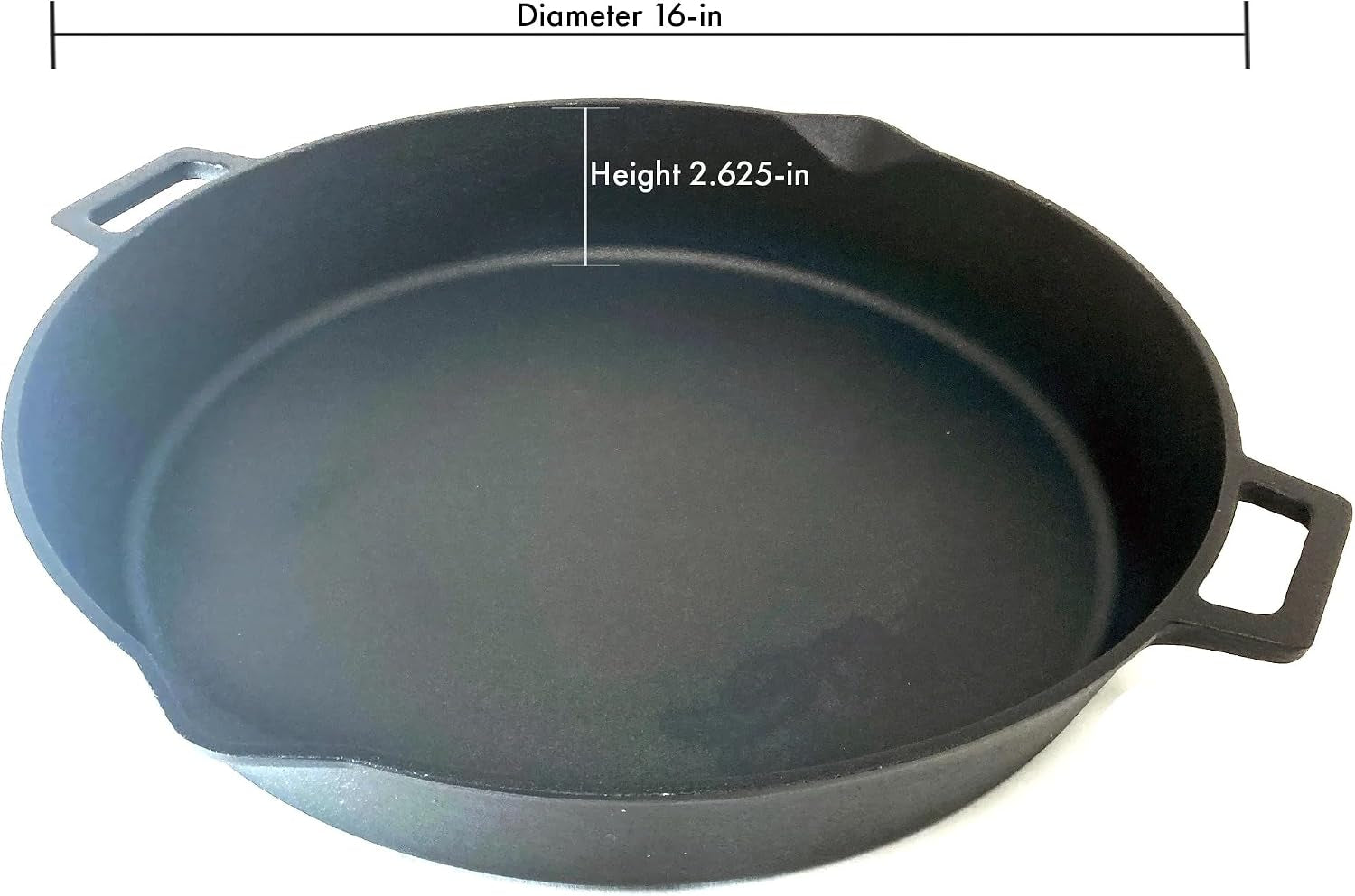 7439-16-in-cast-iron-double-handled-skillet-w-pour-spouts-features-large-loop-handles-perfect-for-breakfast-roast-pan-frying-sauteing-and-baking