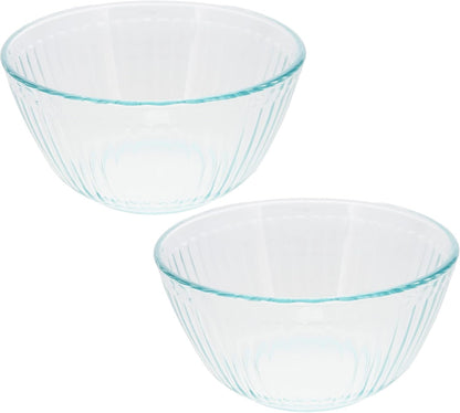 7402 6-Cup Sculpted Glass Mixing Bowl (2-Pack) - Made in USA1