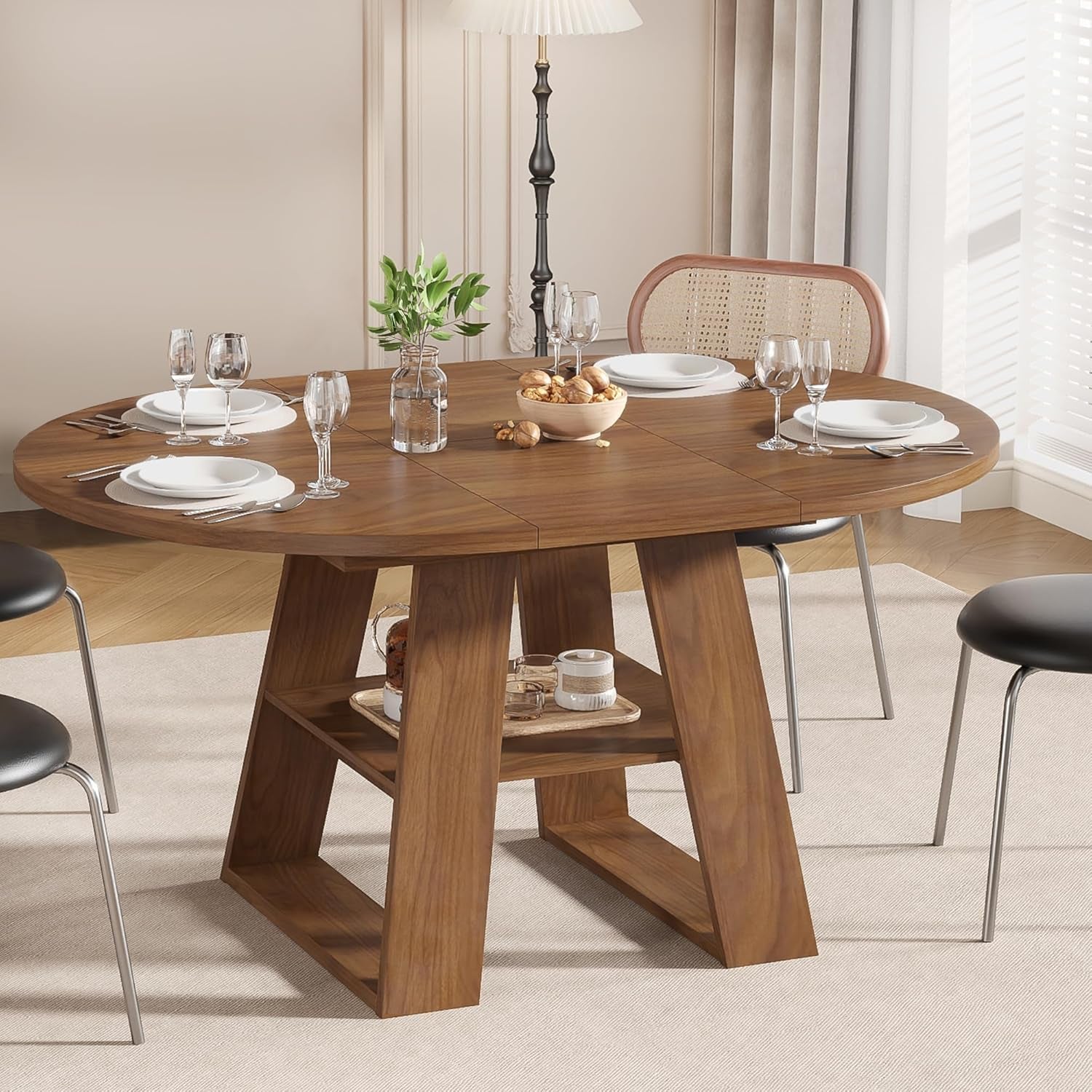43-3-59-extendable-round-oval-dining-table-for-4-8-with-storage-shelf