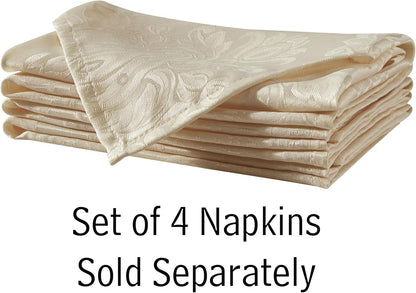 Barcelona Luxury Damask Fabric Tablecloth, 60” Wide X 102” Oval, Golden Beige, 100% Polyester, No Iron, Soil Resistant Dining Room, Party and Banquet Table Cover7