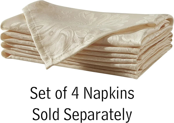 Barcelona Luxury Damask Fabric Tablecloth, 60” Wide X 102” Oval, Golden Beige, 100% Polyester, No Iron, Soil Resistant Dining Room, Party and Banquet Table Cover7