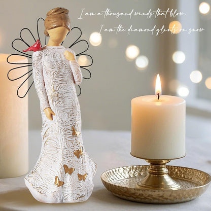 Sympathy Angel Figurines for Loss of Loved Ones Angel Statues | Home Decor Serenity Prayer Gifts for Women Resin Sculpted Hand-Painted Figure Bereavement Gift Praying Hands Statue5