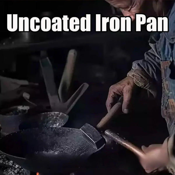 2026 New Japanese Cast Iron Cookware, Japanese Cast Iron Pot, Hand-Forged Non Stick Uncoated Iron Pan Wok with Lid, Woks & Stir-Fry Pans, for Gas and Induction Stoves (Hammer, 11In)6