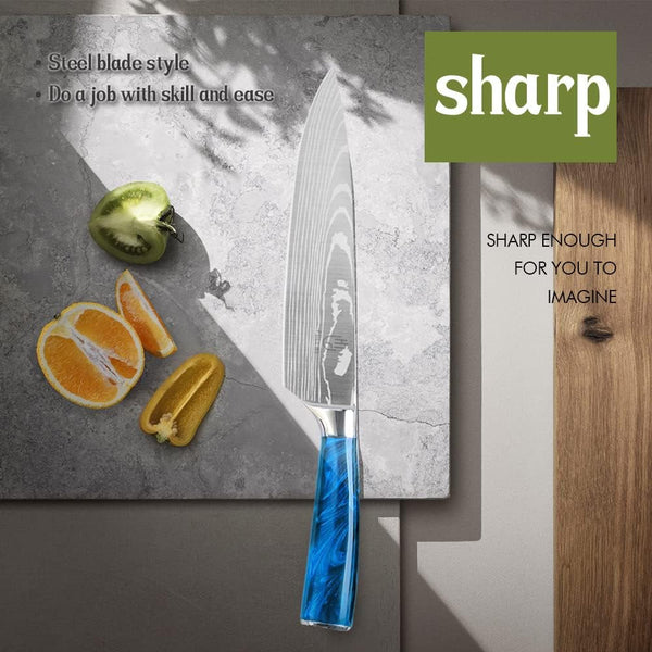 Knife Set, 14Pcs Japanese Knives Set, Multiple Colour Premium German Stainless Steel Chef Knife Set4