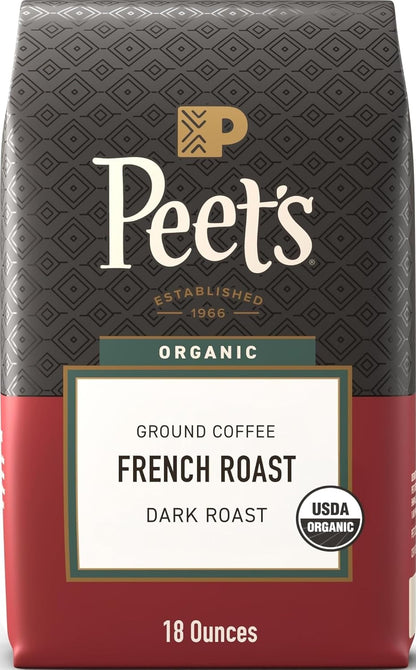 Peet'S Coffee, USDA Organic Dark Roast Ground Coffee, 100% Arabica Coffee - French Roast 18 Ounce Bag1