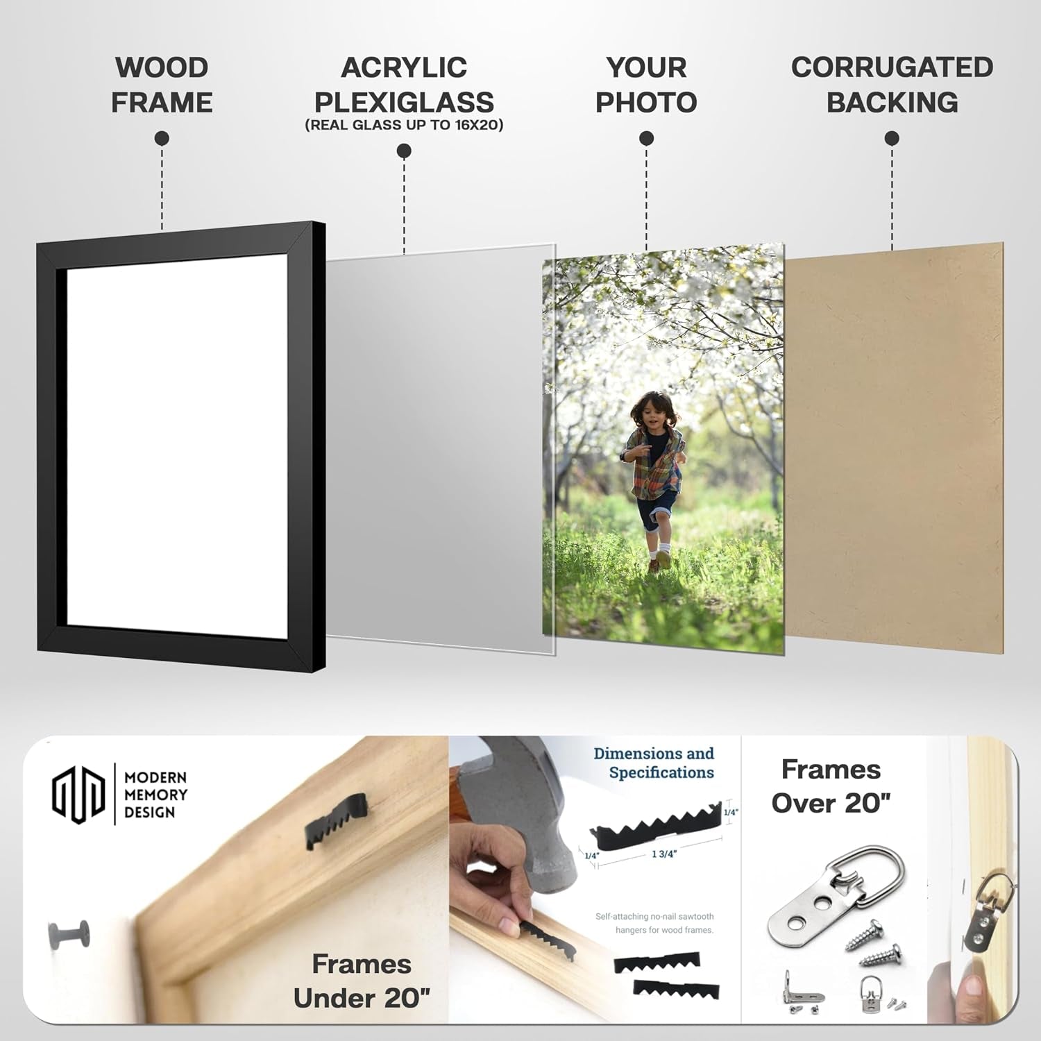 11x16-picture-frame-black-wood-wall-hanging-real-glass-display-photo-frames-for-living-room-and-office